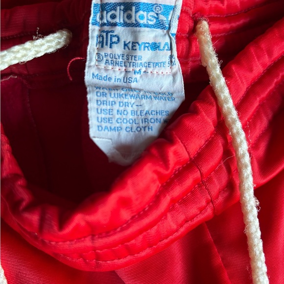 Vintage 80s Adidas ATP Tracksuit Set Size S/M Red Navy Jacket Pants Made in USA - Picture 8 of 9